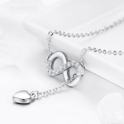 Infinity Necklace with Heart