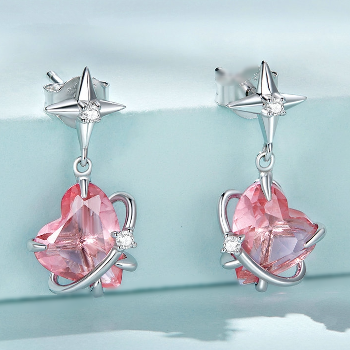 Heart and Star Earrings