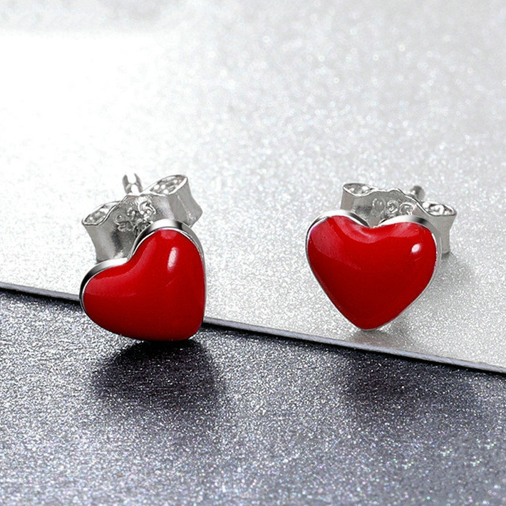 Red Heart Earrings