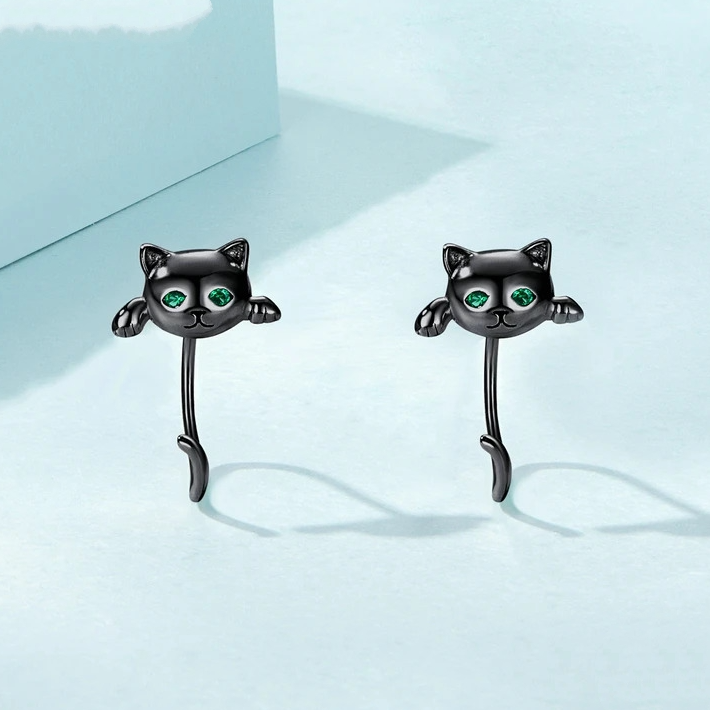 Black Cat Earrings