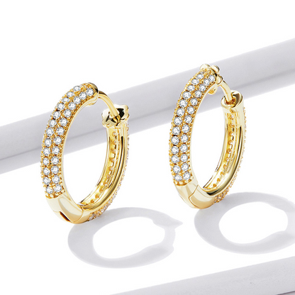 Shiny Hoop Earrings