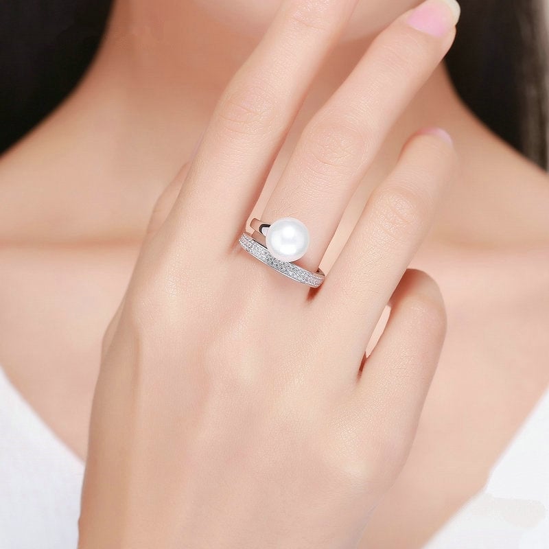 Brilliant Pearl Ring