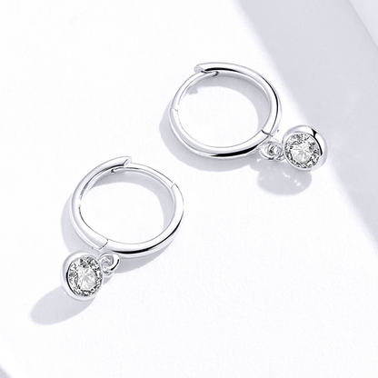 Luminous Point Hoop Earrings