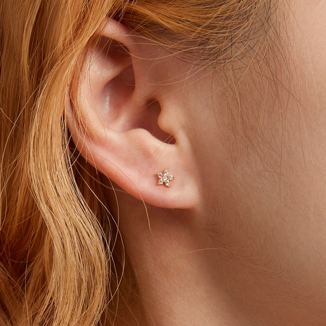 Shiny Flower Earrings