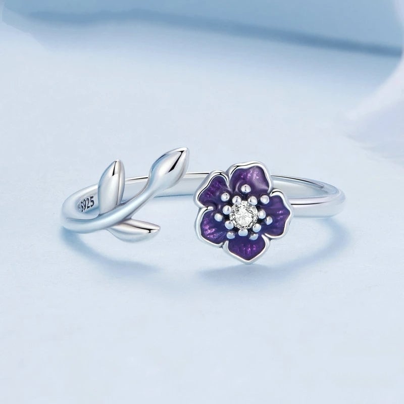 Purple Flower Ring