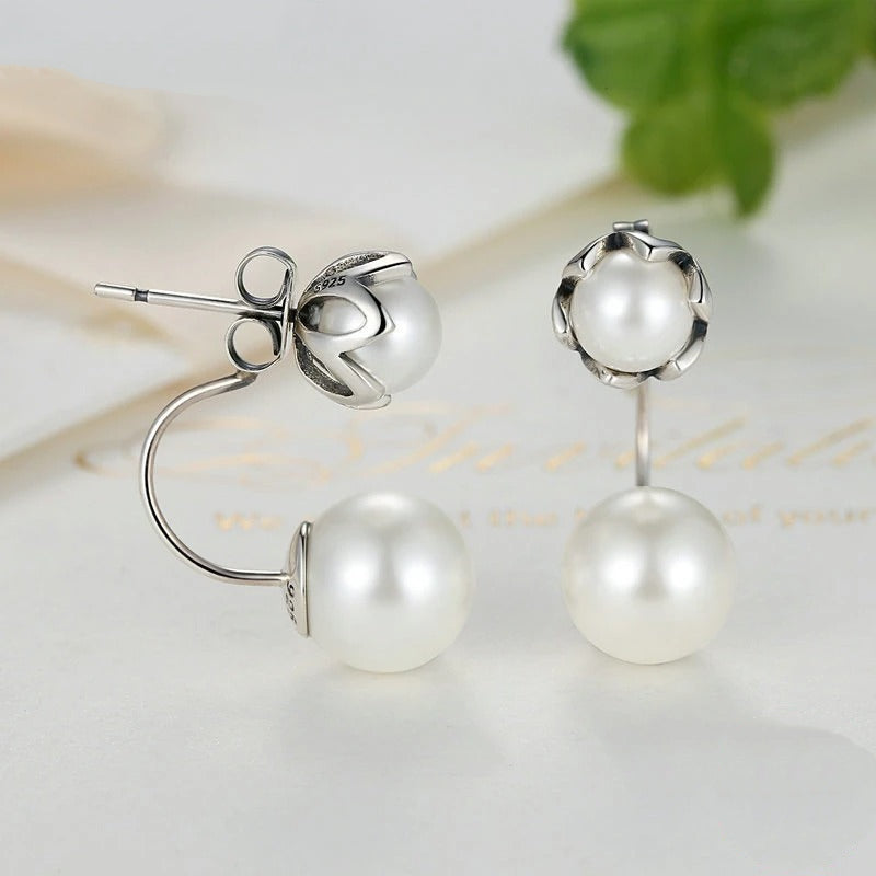 Double Pearl Earrings