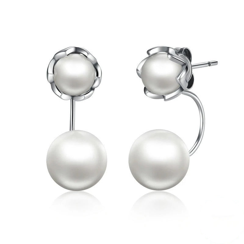 Double Pearl Earrings