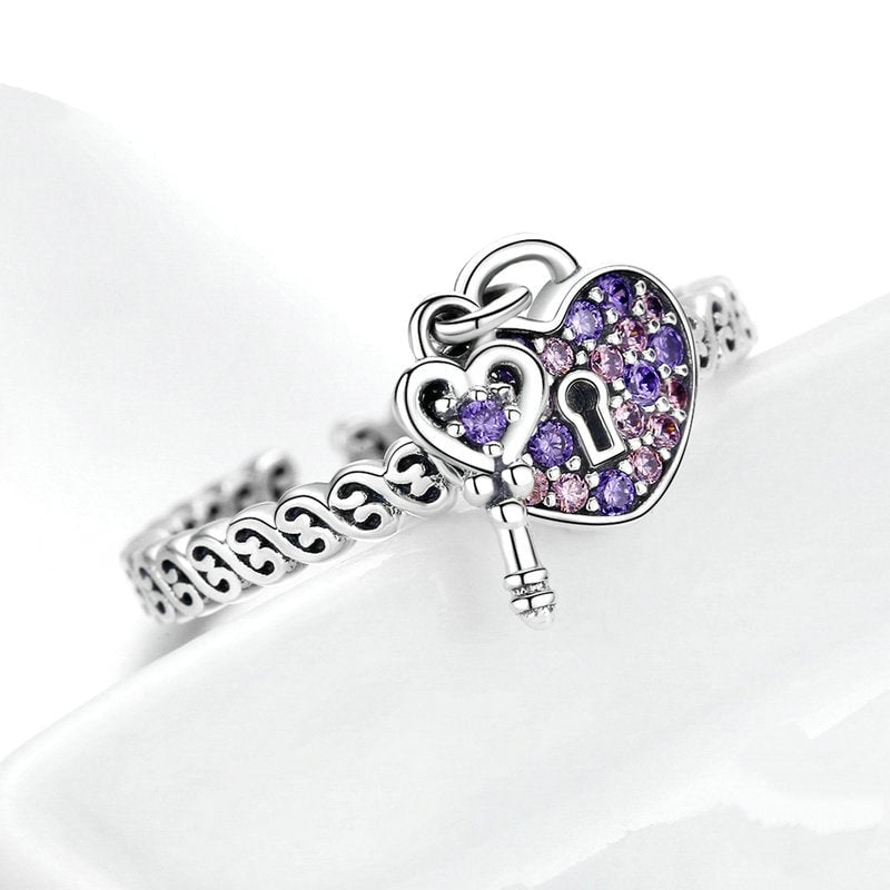 Heart Padlock Ring