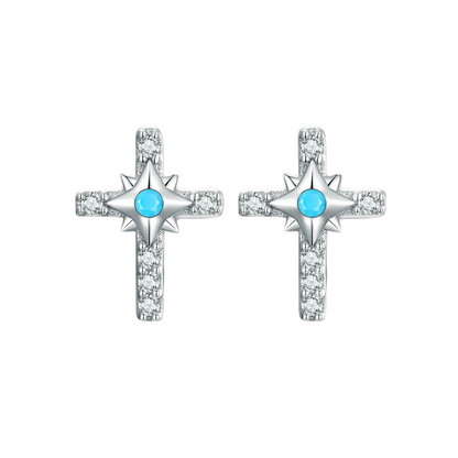 Shiny Cross Earrings