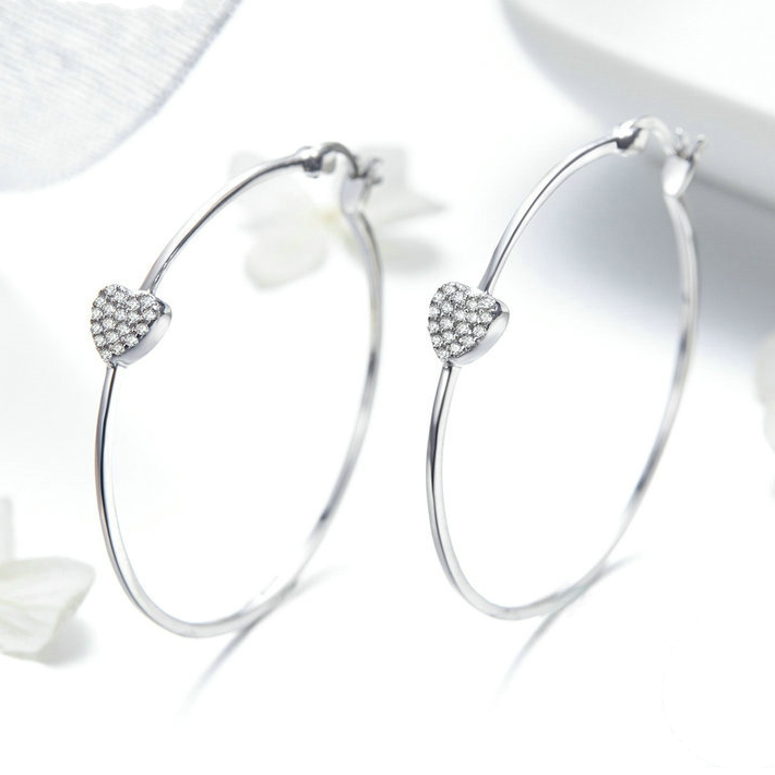 Heart Hoop Earrings