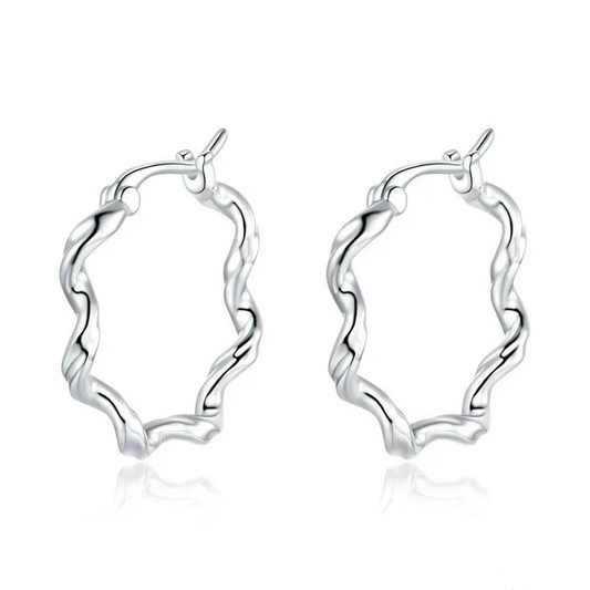 Wavy Hoop Earrings