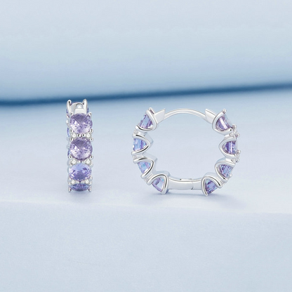 Violet Hoop Earrings