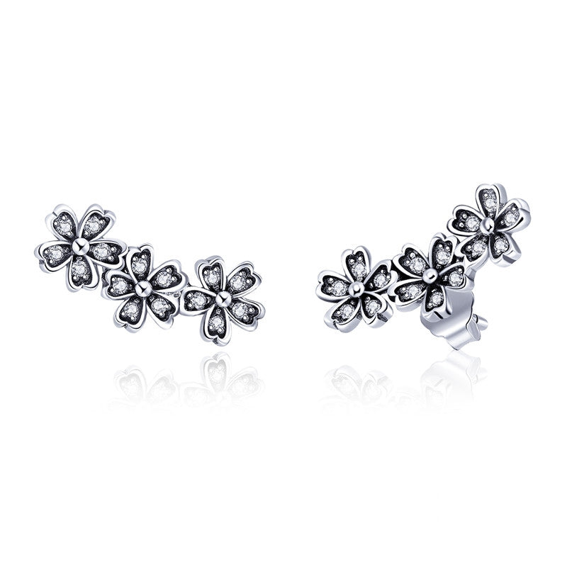 Sparkling Flower Earrings