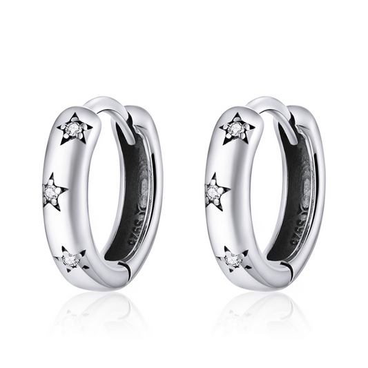 Star Hoop Earrings