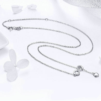 Infinity Necklace with Heart