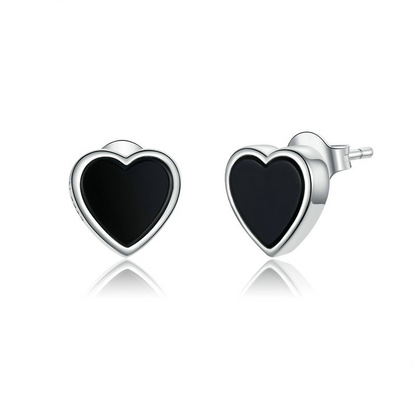 Black Heart Earrings