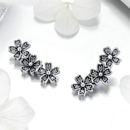 Sparkling Flower Earrings