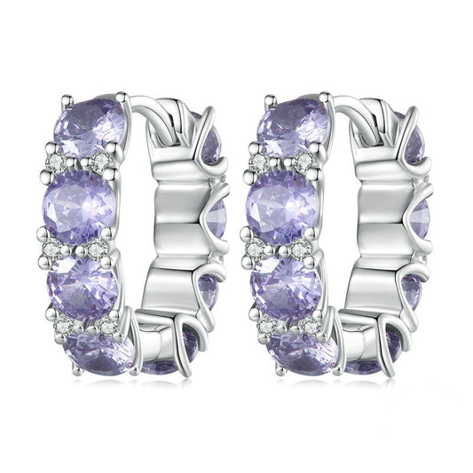 Violet Hoop Earrings