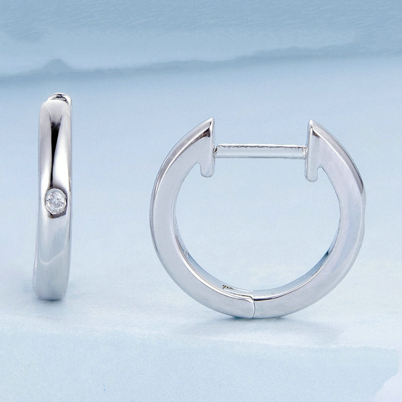 Small Smooth Hoop Earrings