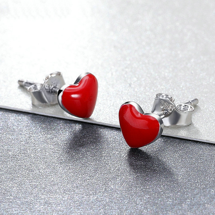 Red Heart Earrings