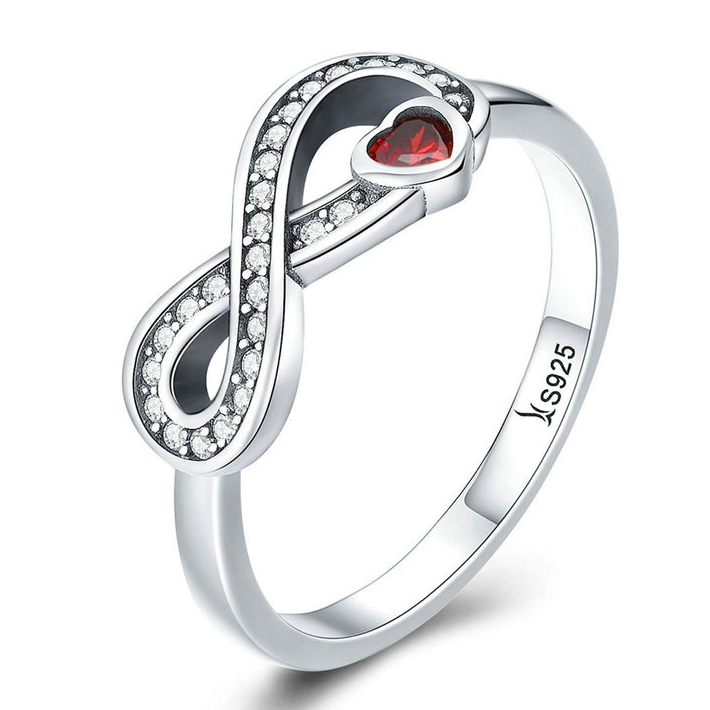 Infinity Ring with Heart