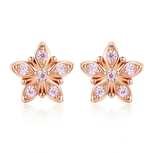 Shiny Flower Earrings