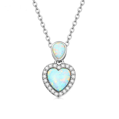 Opal Heart Necklace