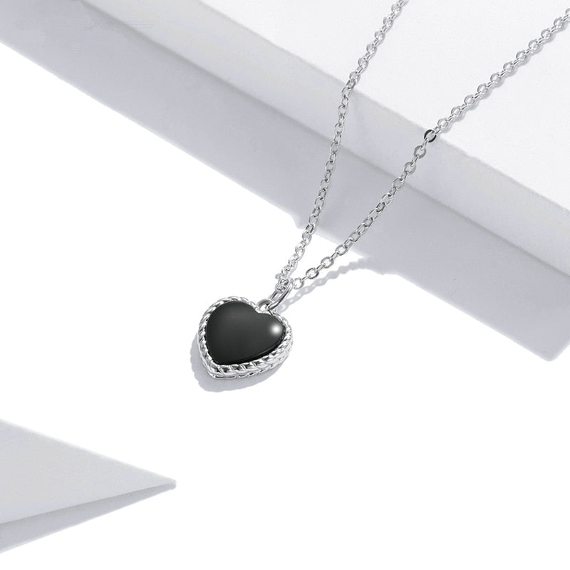 Black Heart Necklace