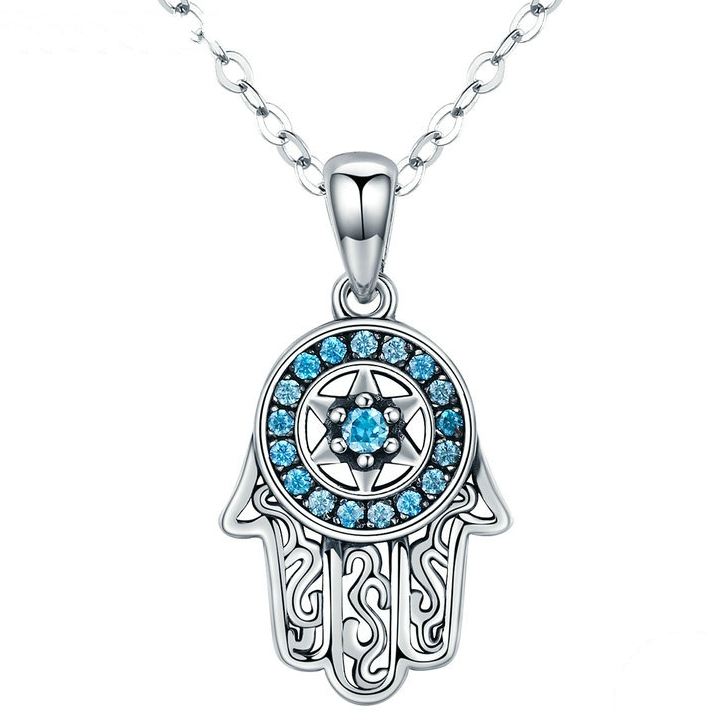 Shiny Hamsa Necklace