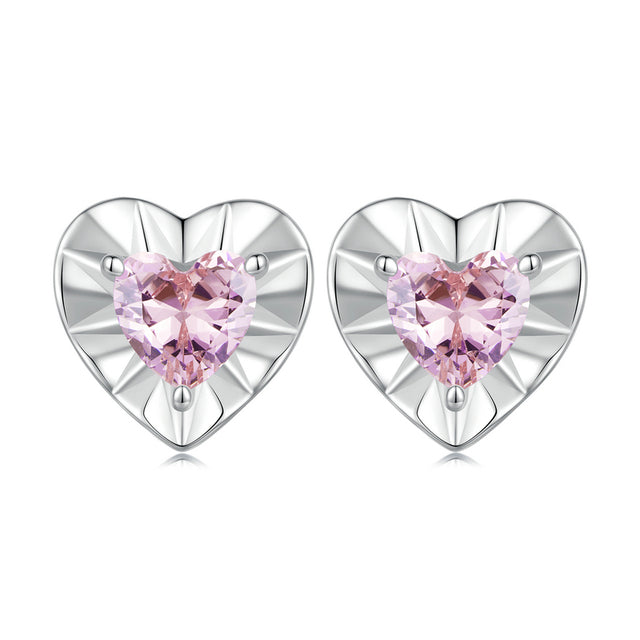 Pink Heart Earrings