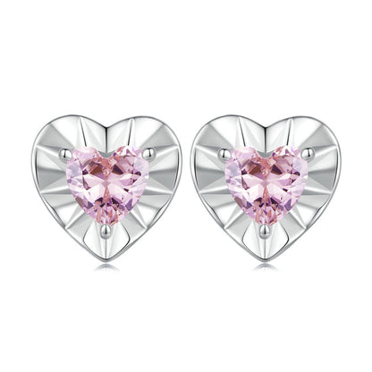 Pink Heart Earrings