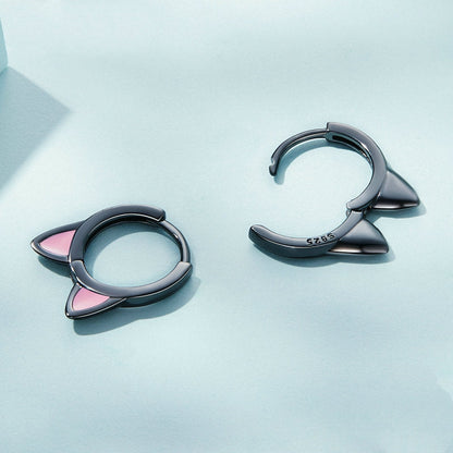 Cat Ear Hoop Earrings