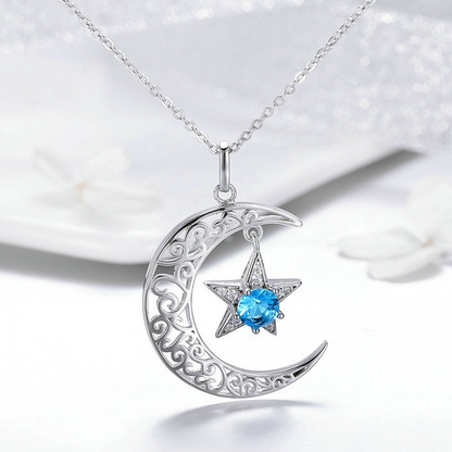 Moon and Stars Necklace