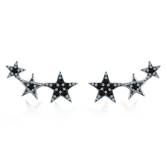 Black Star Earrings