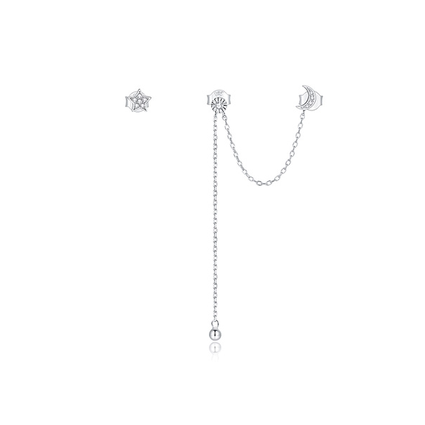 Moon and Star Earrings