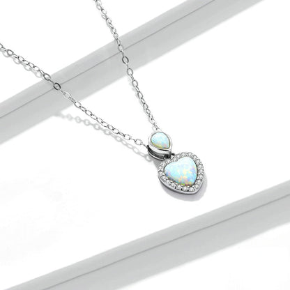 Opal Heart Necklace