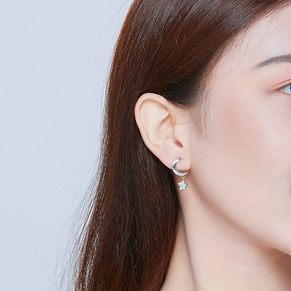 Moon and Star Earrings