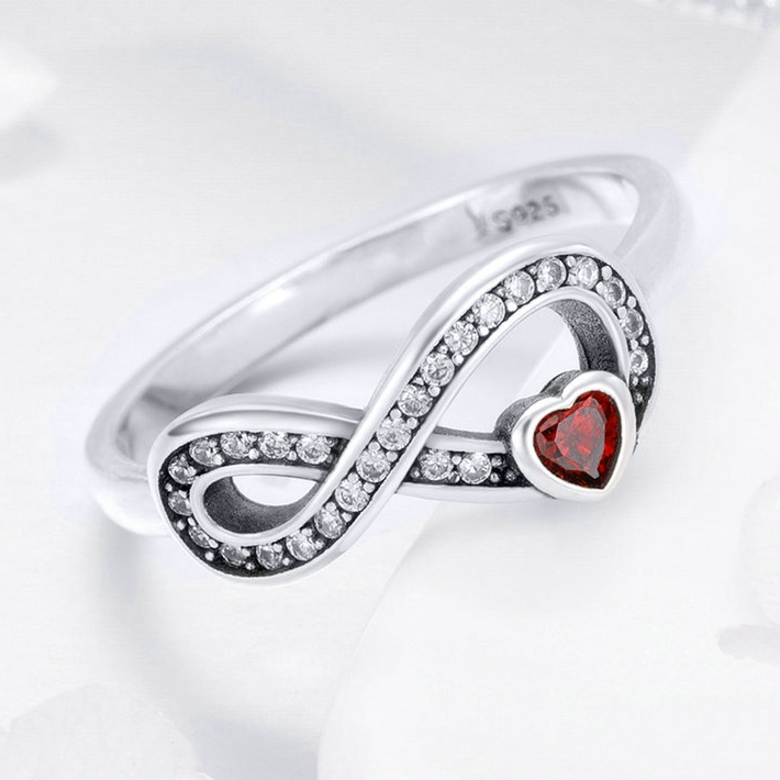 Infinity Ring with Heart