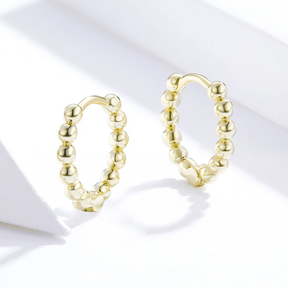 Small Sphere Hoop Earrings