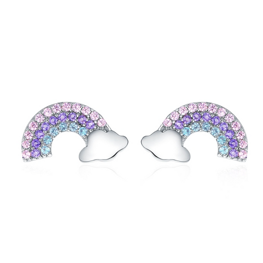 Rainbow Hoop Earrings