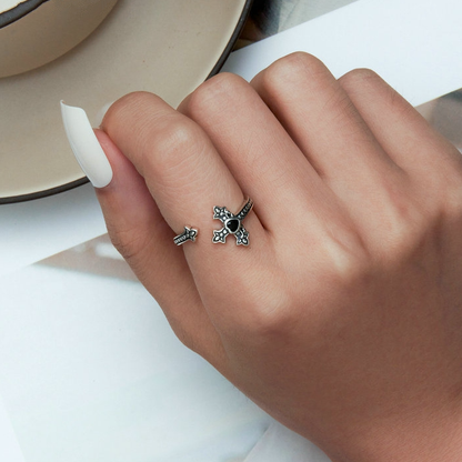 Cross with Heart Ring