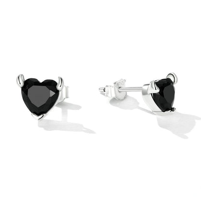 Black Heart Earrings