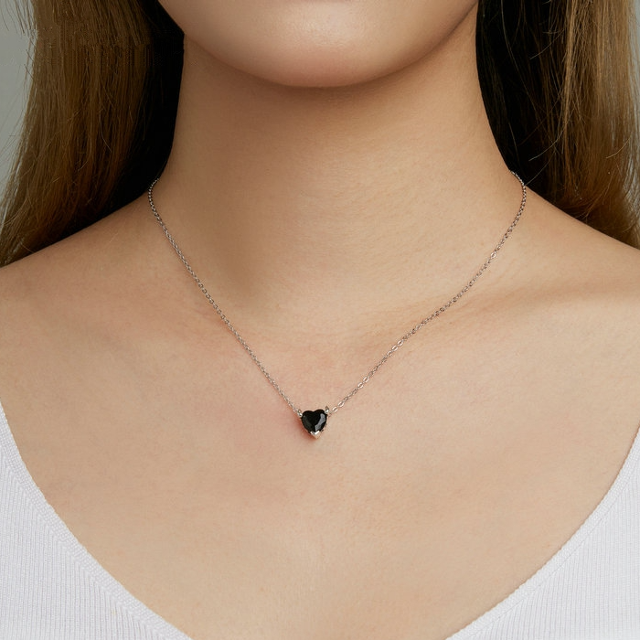 Black Heart Necklace