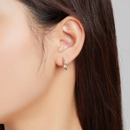 Luminous Point Hoop Earrings