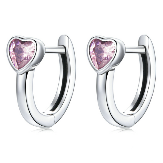 Heart Hoop Earrings