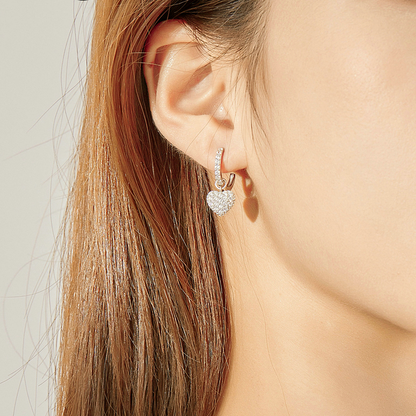 Hoop Earrings with Hearts