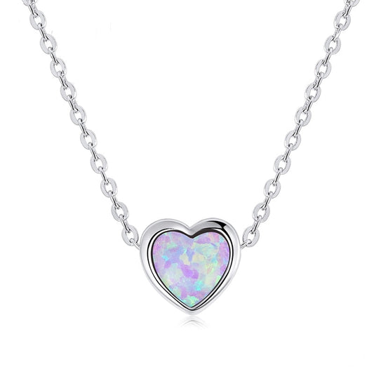 Opal Heart Necklace