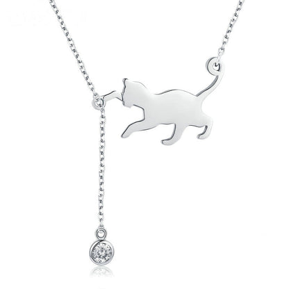 Playing Cat Necklace