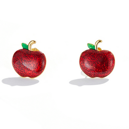 Red Apple Earrings