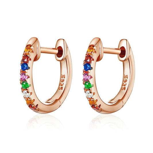 Rainbow Hoop Earrings